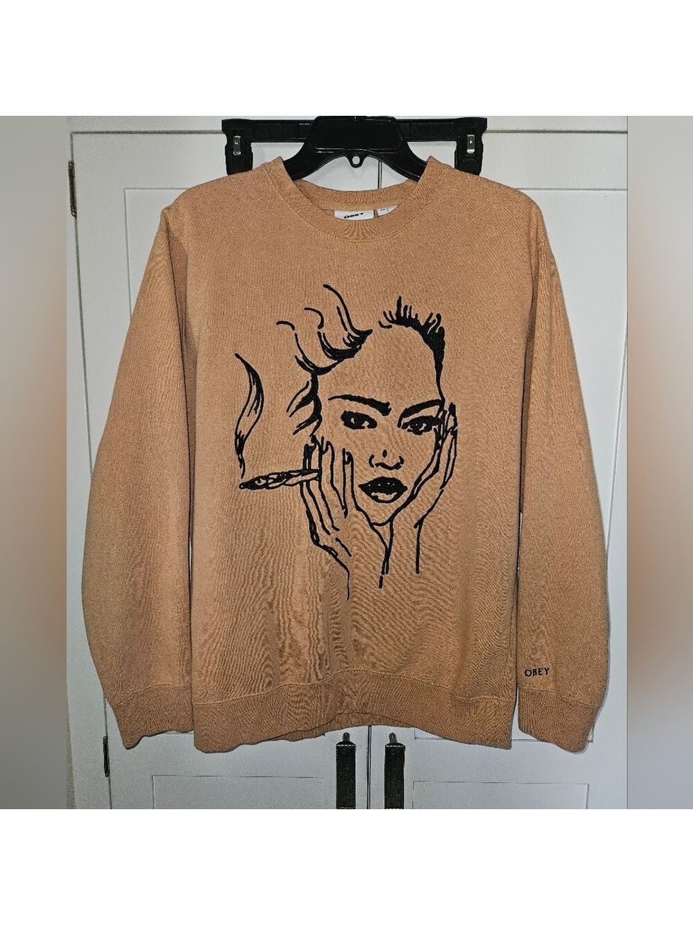 OBEY Grass Crew Neck Sweatshirt Size S